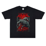 Rock Star T Shirt Dead Core Rock Metal Chelsea Grin Band Washed Distressed T-shirt for Men and Women