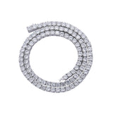 Zircon necklace spring buckle copper micro-paved zircon single row chain