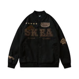 Unisex Baseball Jersey Spring and Autumn Embroidered Tooling Jacket Loose Jacket