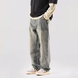 Unisex Jeans Straight Loose Vintage Wide Legs