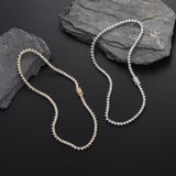 Zircon necklace three prongs love tennis chain