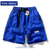 Nasa Shorts Men's Casual Loose Solid Color Shorts