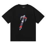 Trapstar T Shirts Trapstar Red Camouflage Print Casual Short Sleeve T-Shirt