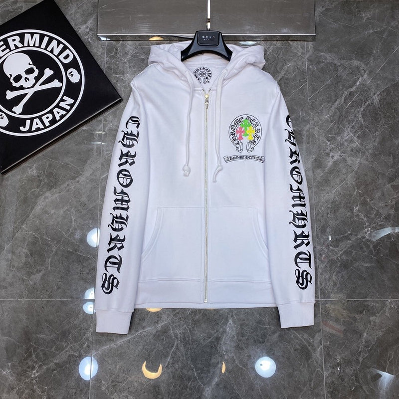 CHH Chrome Heart Hoodie Color Sanskrit Cross Print Casual Hooded Sweater