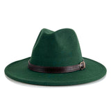 Walter White Fedora Solid Color Belt Woolen Hat Autumn and Winter Men and Women Fur Felt Hat