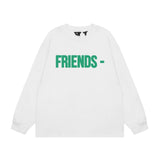 Vlone Sweatshirts Autumn and Winter Green Big V Letter Crew Neck