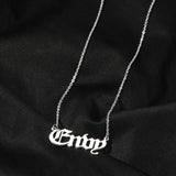 Jewelry 925 Silver Letter DIY Font Name Pendant Necklace Couple
