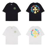 CHH Chrome Heart T Shirts Cross Print Short Sleeve T-Shirt Loose