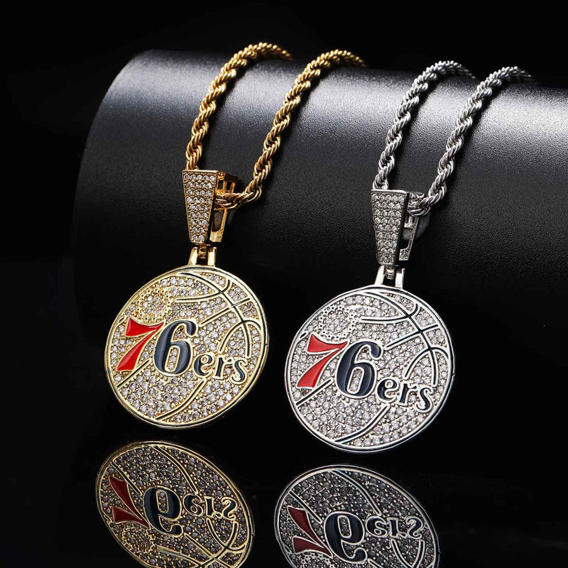 NBA Team Pendants 76ers Hip Hop