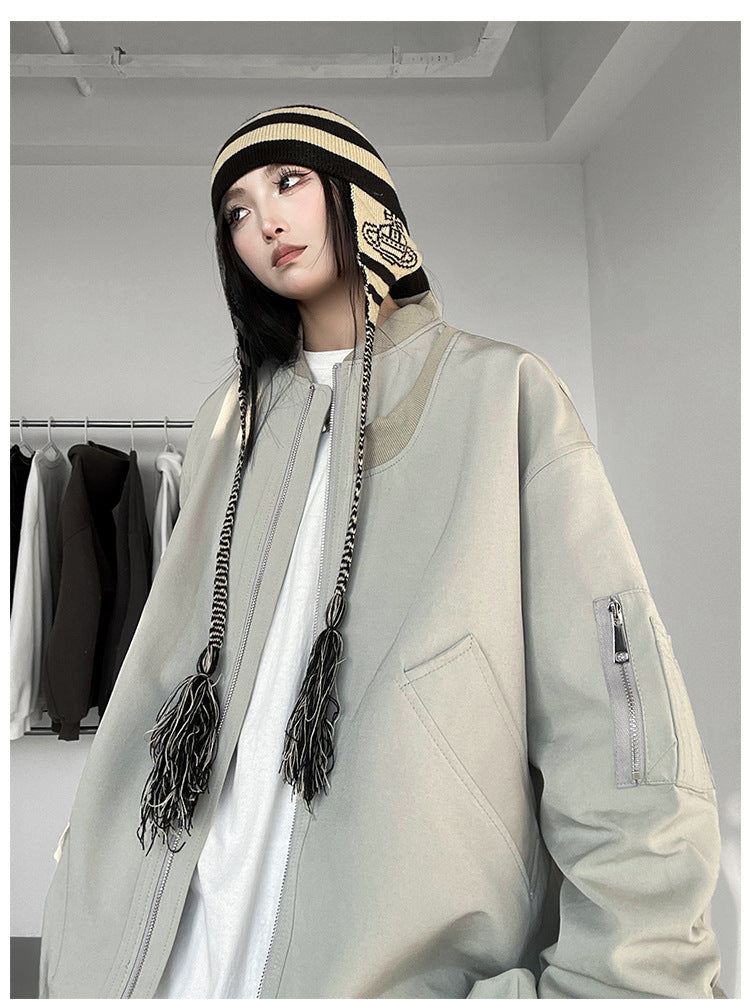 Unisex Baseball Jersey Spring and Autumn Casual Jacket
