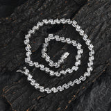 Zircon necklace oval egg-shaped double row tennis chain