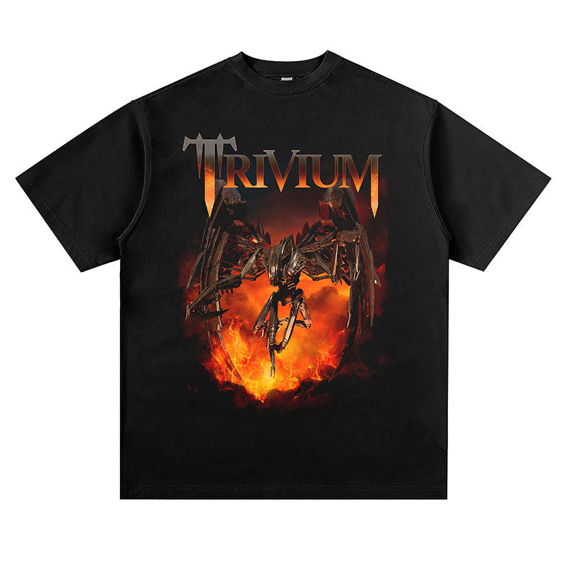 Rock Band T Shirt Printed T-shirt Short Sleeve Loose