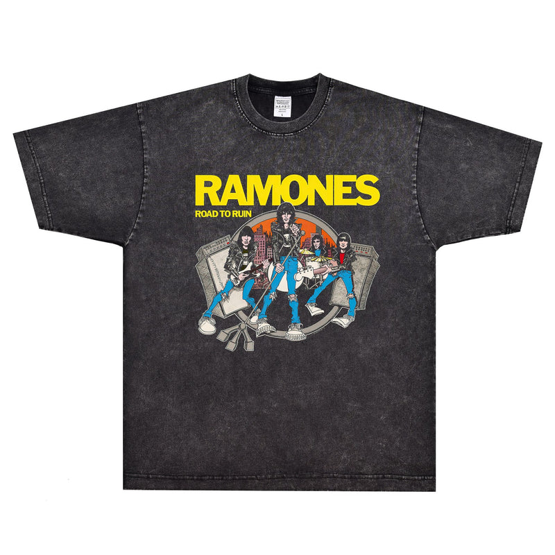 Rock Star T Shirt T-shirt Ramons Band Rock American Loose Short Sleeve