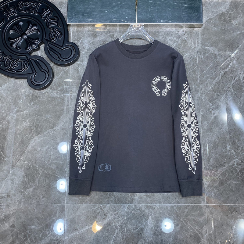 Chh Chrome Heart Long Sleeve Shirt Unisex Fashion Loose Long Sleeve Shirt
