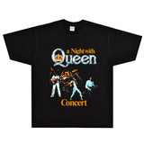 Rock Star T Shirt Queen a Nightwith Concert Queen Band T-shirt Rock American Vintage Short Sleeve