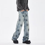 Unisex Jeans Loose Straight Wide Leg Washed Jeans