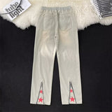 Unisex Jeans Vintage Zip Jeans Cleanfit