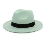 Walter White Fedora Fedora Hat Autumn and Winter Broad-Brimmed Hat Fashion Woolen Hat Men's and Women's Cashmere Felt Cap