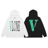 Vlone Hoodie Green Big V Hooded