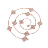 Zircon necklace adjustable cross necklace