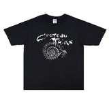 Rock Star T Shirt Cocteau Twins Band Printed T-shirt Pure Cotton Men and Women Washed Distressed