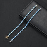 Zircon necklace full zirconium single row chain