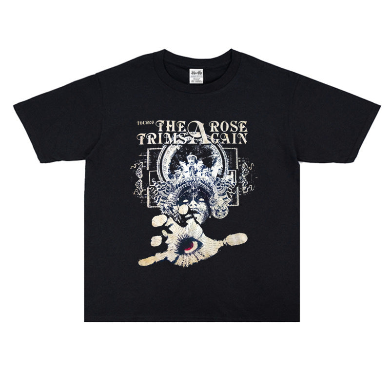Rock Star T Shirt Printed T-shirt Short Sleeve Loose Cotton