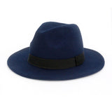 Walter White Fedora Fedora Hat Autumn and Winter Broad-Brimmed Hat Fashion Woolen Hat Men's and Women's Cashmere Felt Cap