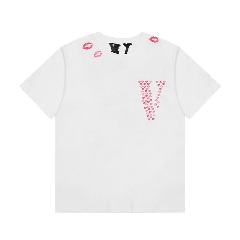 Vlone T Shirt Spring Summer Red Lip Pattern