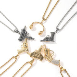 Jewelry Fashion Pistol Pendant Necklace rapper Armament