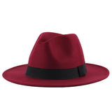 Walter White Fedora Autumn and Winter Men and Women Woolen Hat British Fashion Imitation Wool Felt Cap
