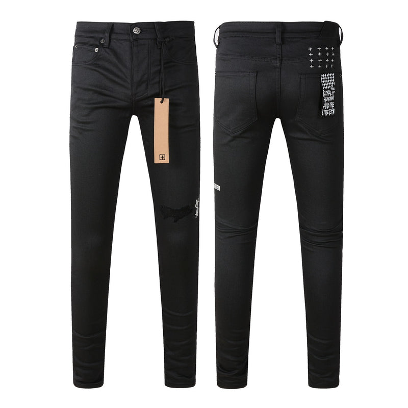 KSUBI Jeans Slim Fit Casual Stretch Ripped Jeans