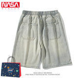 Nasa Shorts Denim Shorts for Men Summer Trendy Student Loose