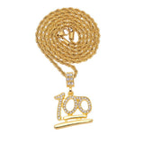 Jewelry Gun Shape Diamond Pendant Necklace rapper Armament