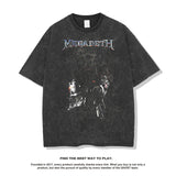 Rock Band T Shirt Short-Sleeved T-shirt Washed Old