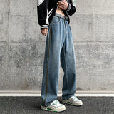 Unisex Jeans Men's Spring and Autumn Design Sense Wash