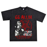 Rock Star T Shirt GG Allin Personalized Printed T-shirt Short Sleeve Loose Cotton Men and Women