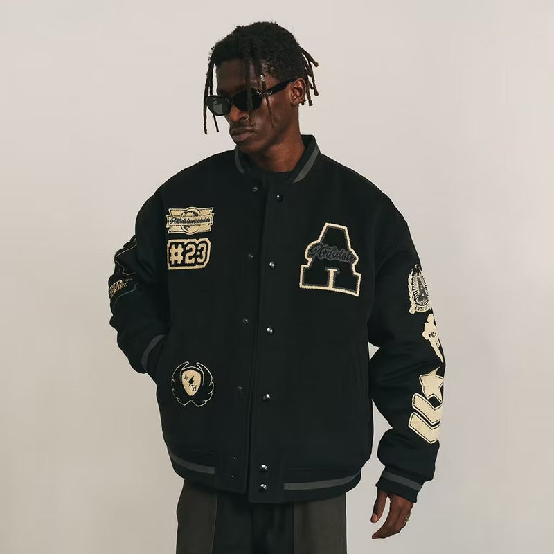 Unisex Baseball Jersey Vintage Embroidered Baseball Jacket Jacket