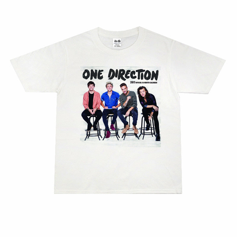 Rock Star T Shirt One Direction Band Printed T-shirt Short Sleeve Loose
