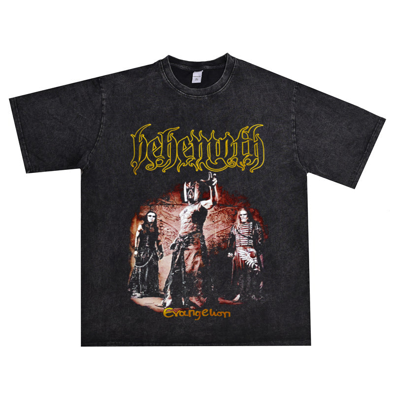 Rock Star T Shirt Behemoth Dark Metal Behemoth Rock Band Printed T-shirt Men and Women