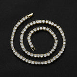 Zircon necklace snap button zircon tennis chain