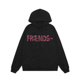 Vlone Hoodie autumn and winter red lips big V letter pullover