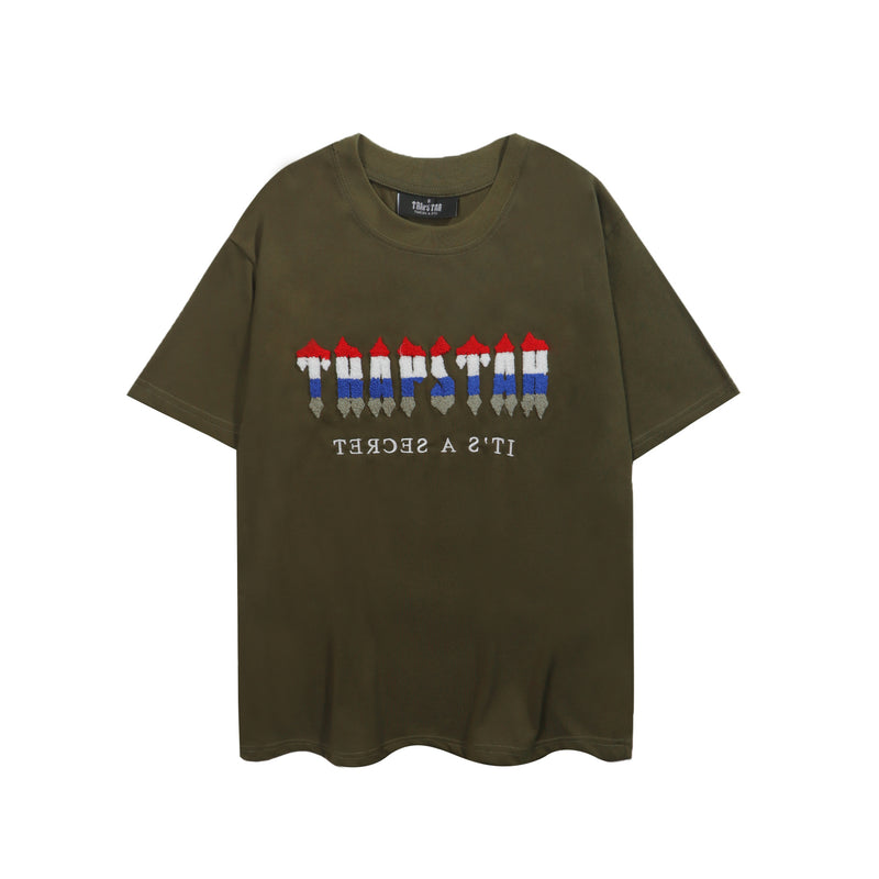 Trapstar T Shirts Trapstar Casual Letter Towel Embroidery Short Sleeve