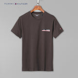 Tommy T Shirts Printed T-shirt Tommy Men's Short Sleeve Cotton round Neck Slim Fit