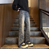Unisex Jeans Vintage Loose Wide Leg Pants
