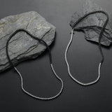 Zircon necklace black and white zircon tennis chain