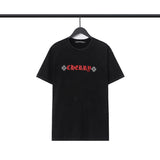 CHH Chrome Heart T Shirts Cross Sanskrit Printed Crew Neck Washed Short Sleeve Fashion T-Shirt