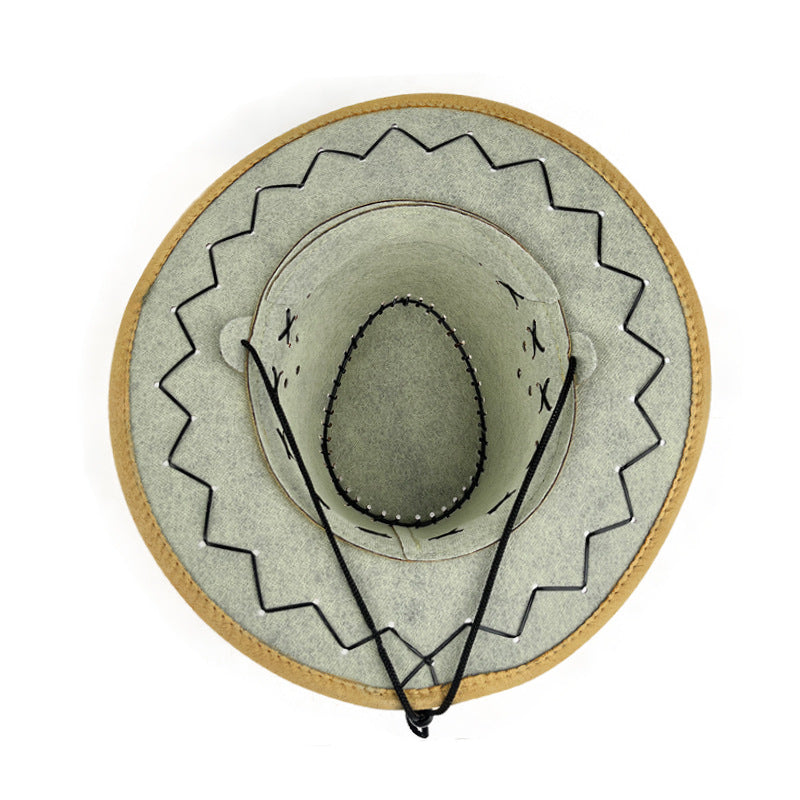 Walter White Fedora Western Cowboy Hat Men's Outdoor Sun Protection Sun Shade Retro Fedora Hat