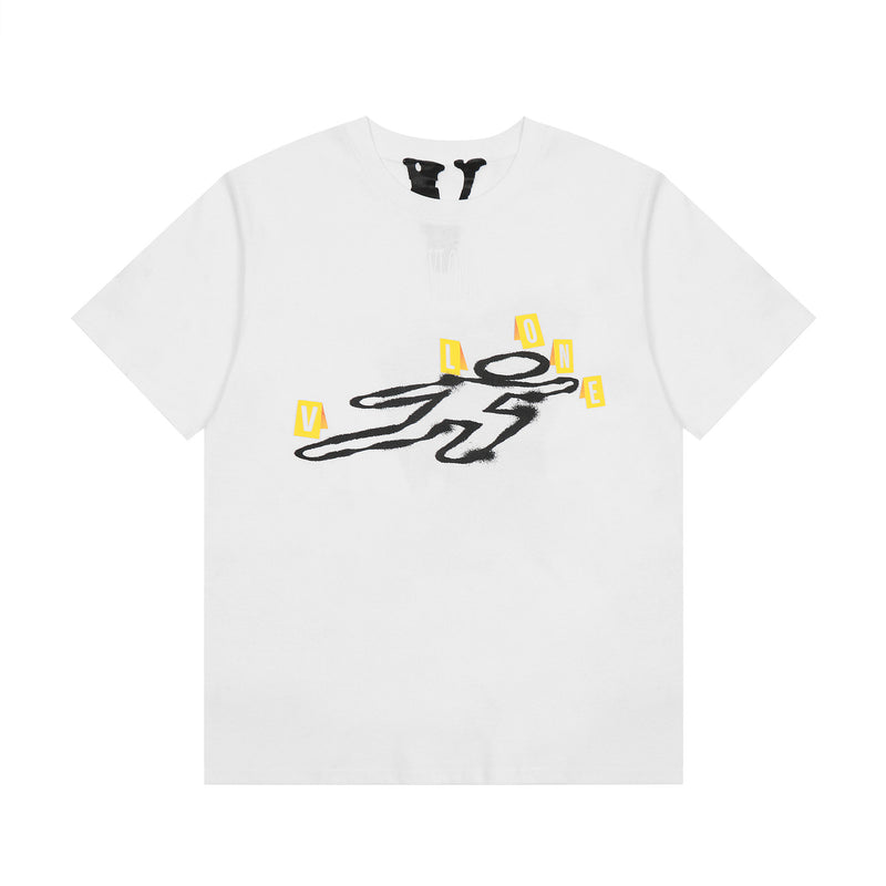 Vlone T Shirt Spring/Summer Tape Pattern