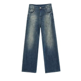 Unisex Jeans High Waist Loose Skinny Wide Leg Pants